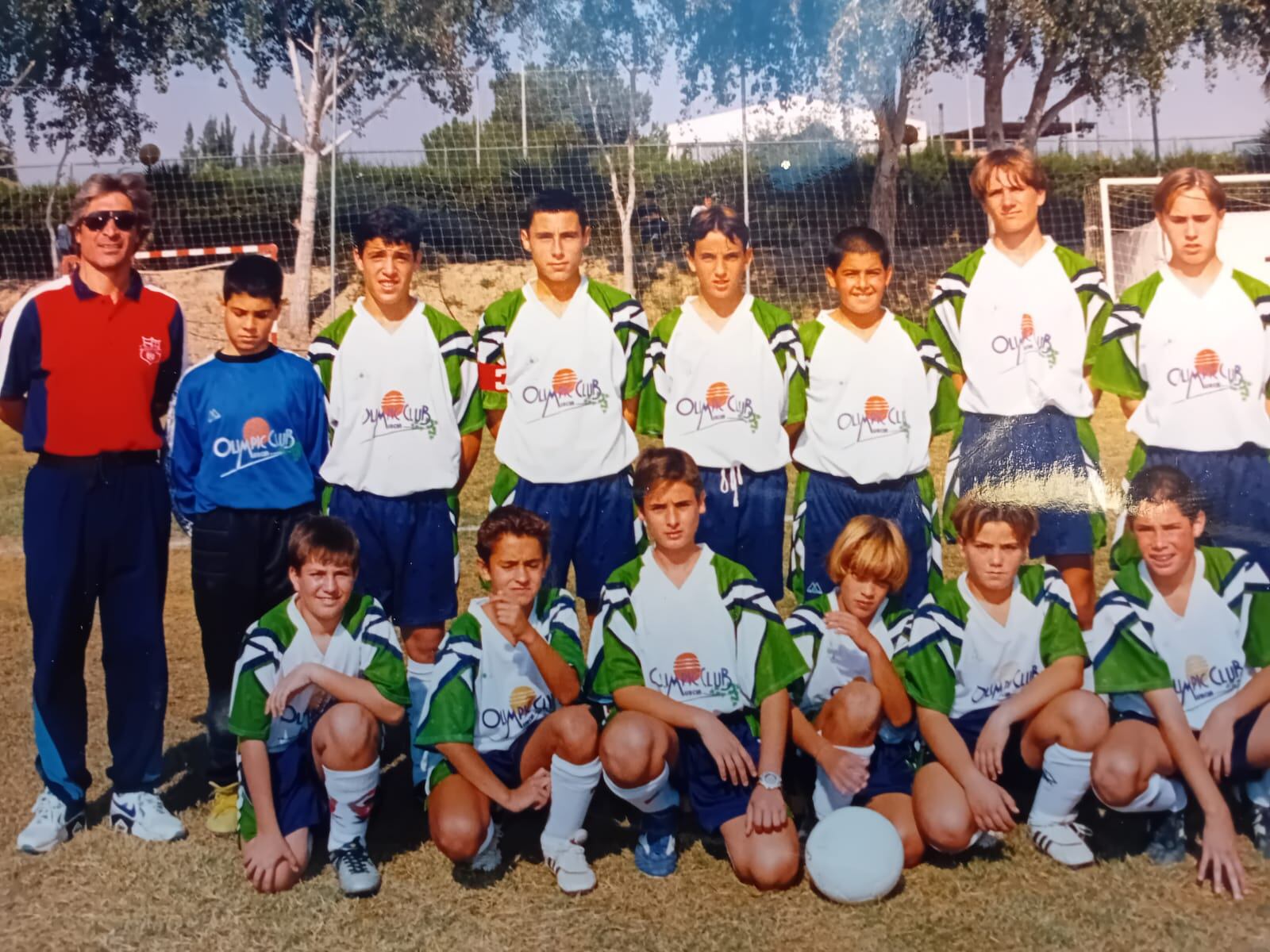 Moñino con Andrés Fernández en los inicios de un gran portero.