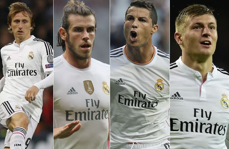 Modric, Bale, Cristiano Ronaldo y Kroos, jugadores del Real Madrid 