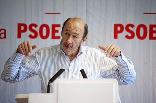 El ex secretario general del PSOE Alfredo Pérez Rubalcaba en 2015.