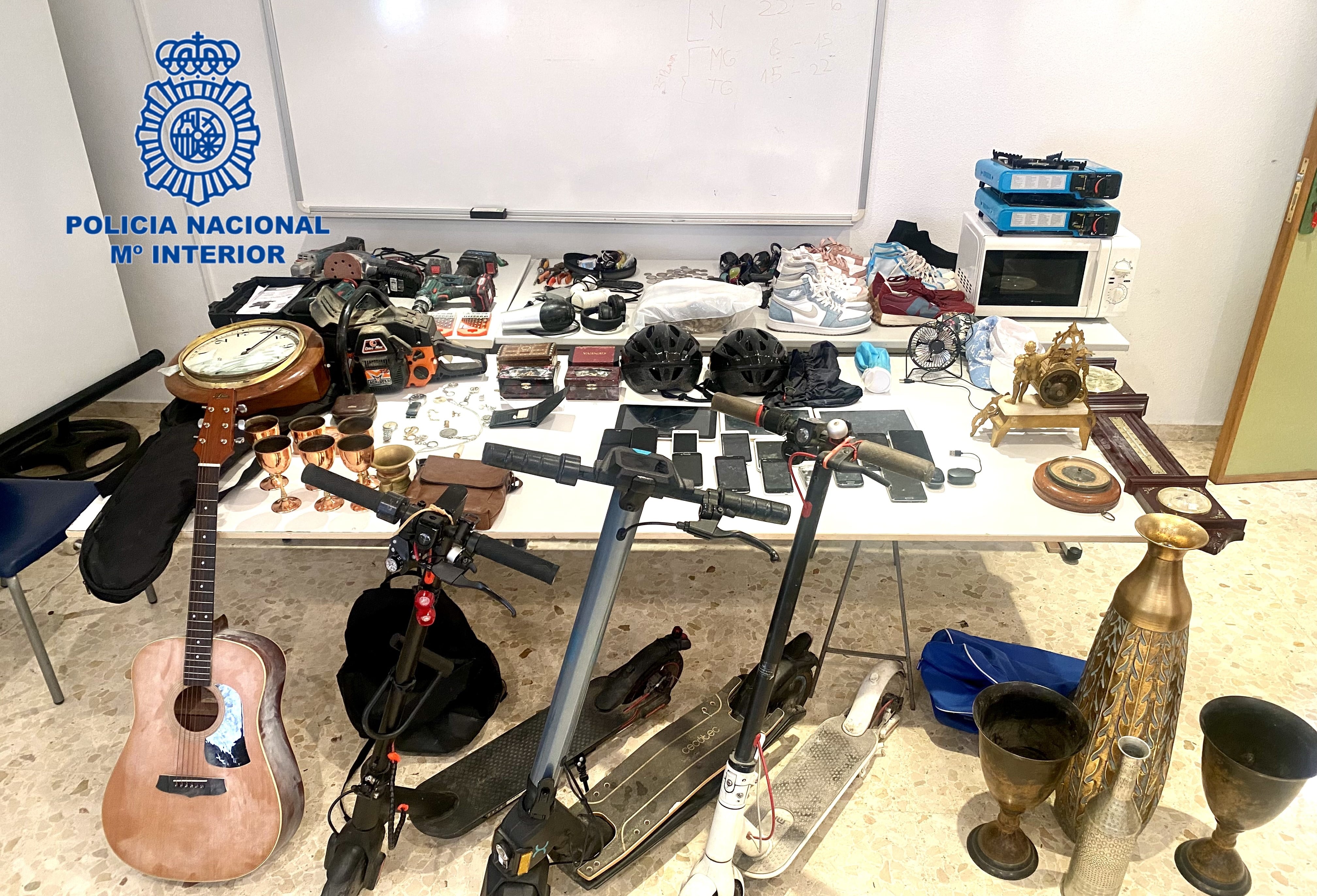 Productos localizados por la Policía Nacional. Fuente: Policía Nacional