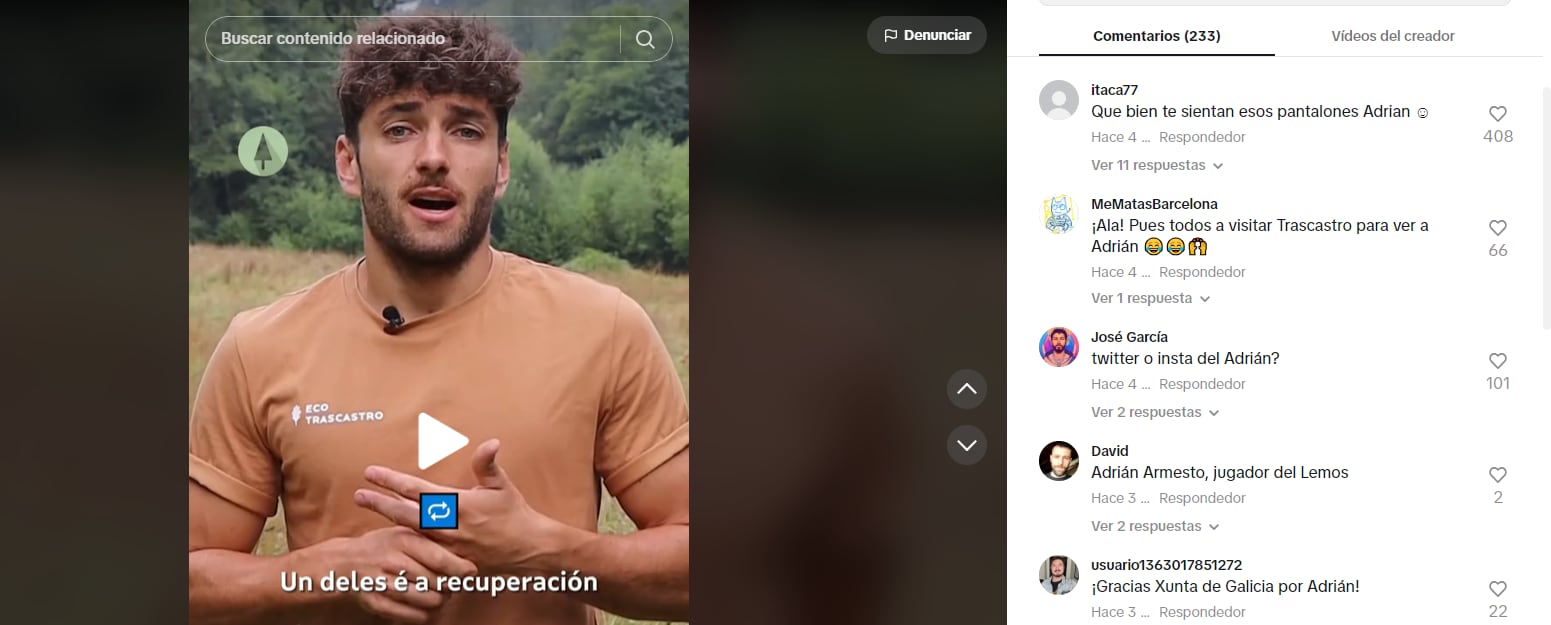 Imaxe do video viral na rede de Tiktok sobre as aldeas modelo