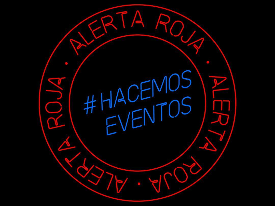 Manifestación por la lucha de los derechos del mundo de los eventos y espectáculos