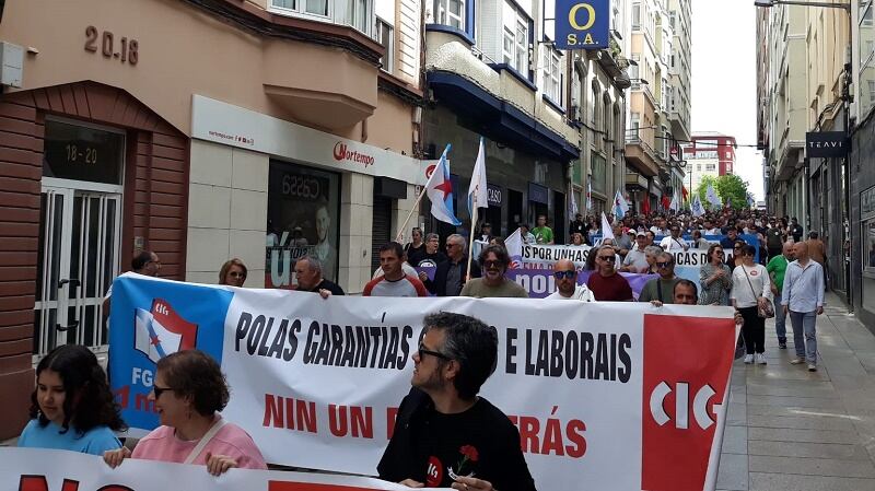 Manifestación de la CIG 1 de mayo 2023 Ferrol. Foto: CIG