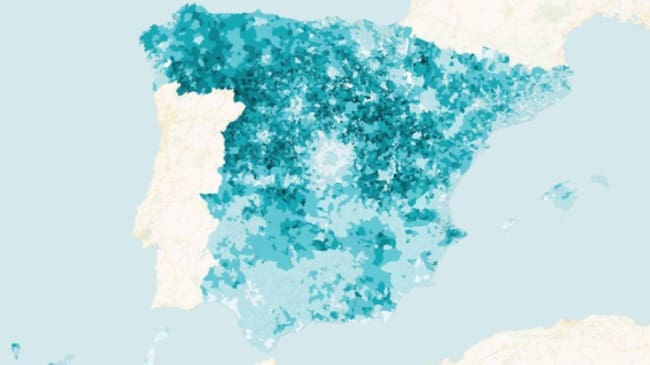 Porcentaje de población mayor de 65 años sobre el total