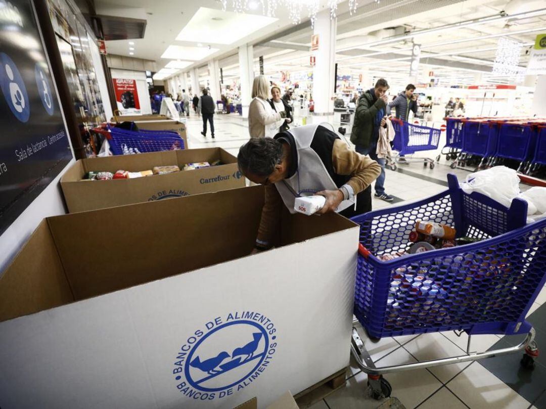 La gran recogida de alimentos que se organizó en 2019 consiguió recaudar tres millones de kilos de comida. 