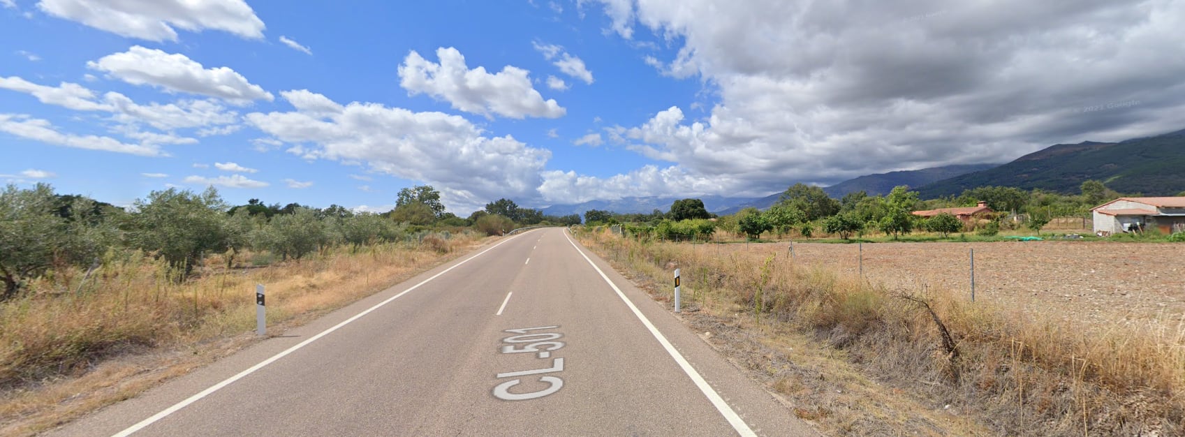 C 501 en la zona del accidente