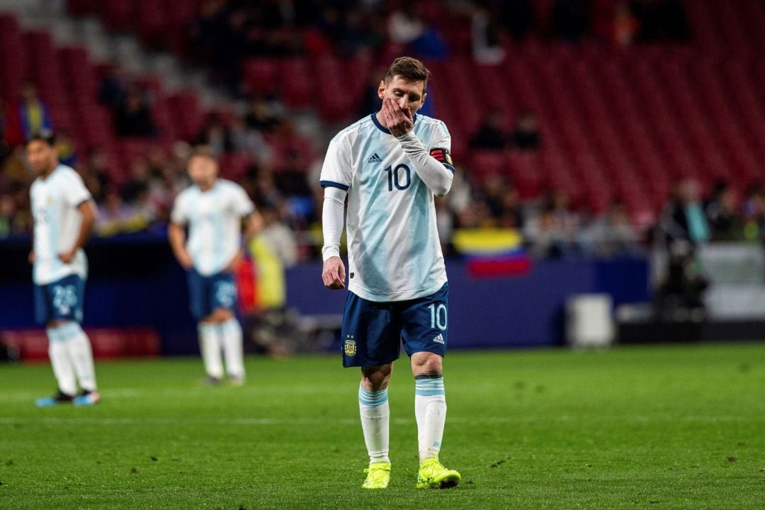 Leo Messi, en la derrota 1-3 frente Venezuela.