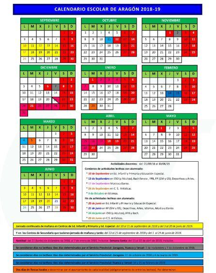 Aprobado el calendario escolar del curso 2018-2019