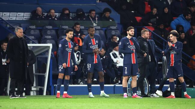 Luis Enrique, durante el PSG-Lille de la Ligue 1. (Xavier Laine/Getty Images)