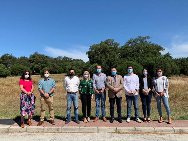 Un momento de la visita.