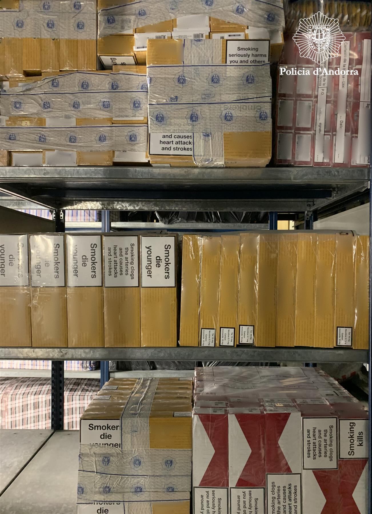 La policia va arrestar dos homes al Pas de la Casa per contraban de tabac