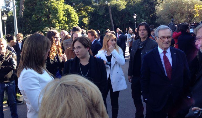 Ada Colau i Xavier Trias han coincidit avui al Palauet Albéniz, a la recepció als guanyadors dels Premis Ondas