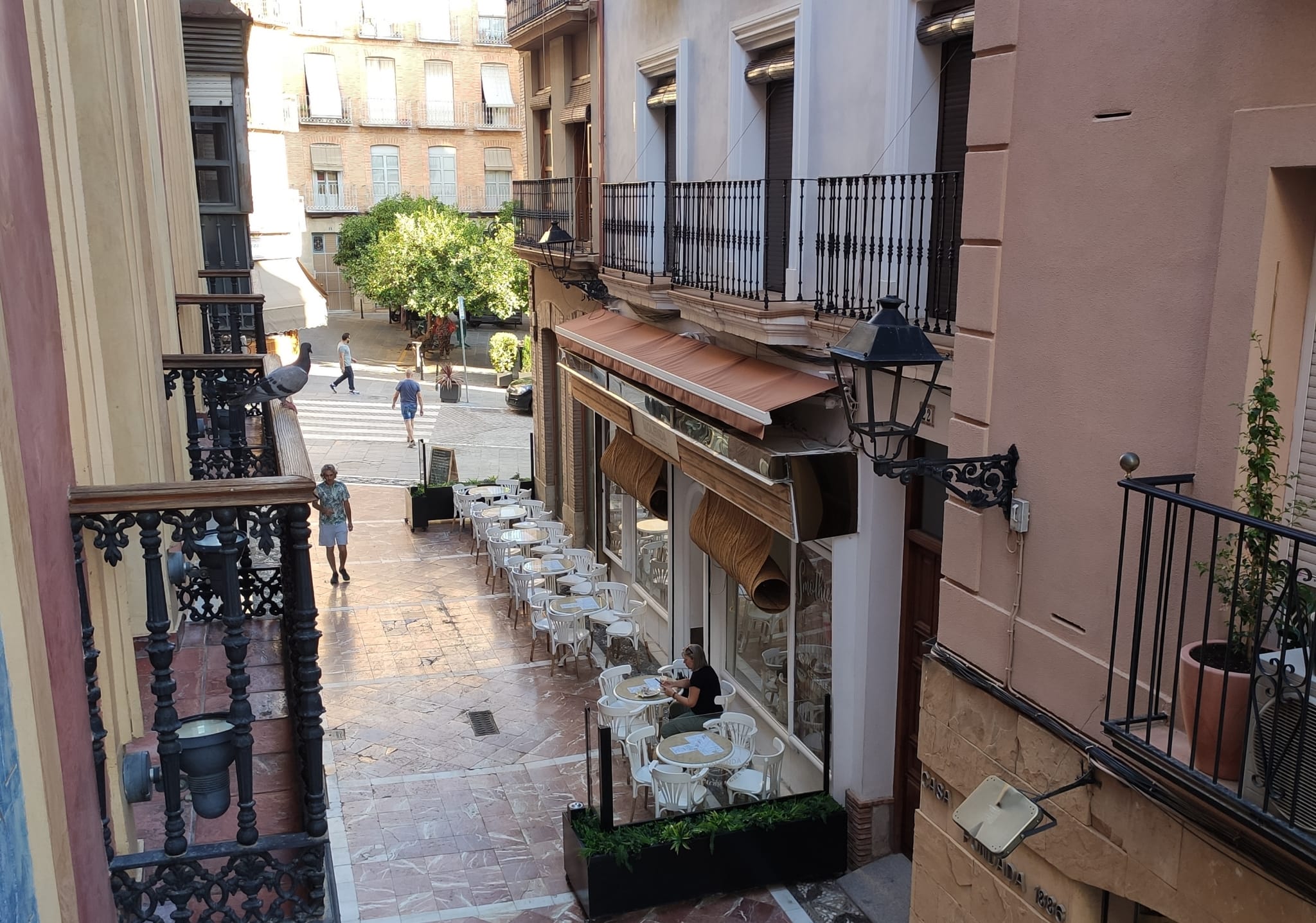 Vista desde las alturas de la calle Cerón, en pleno casco antiguo de Jaén capital