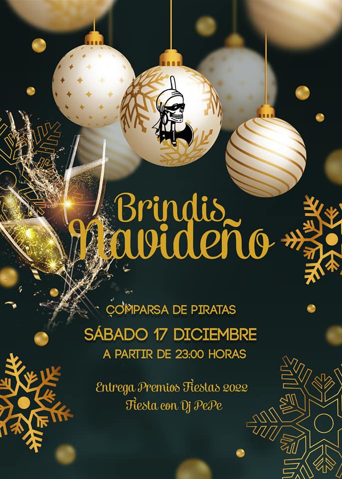 invitación para el brindis de Navidad de la Comparsa