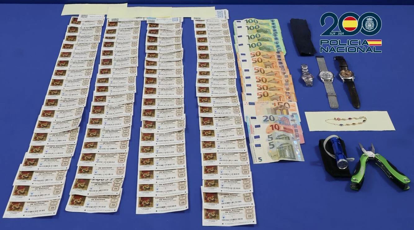 Efectos incautados de robos en viviendas de casas de Talavera, Zamora, Burgos y Ponferrada