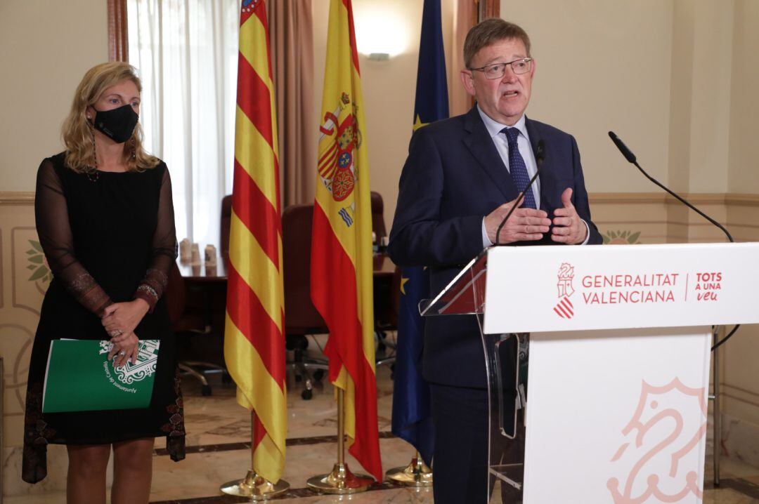El president de la Generalitat, Ximo Puig, y la alcaldesa de Castelló, Amparo Marco