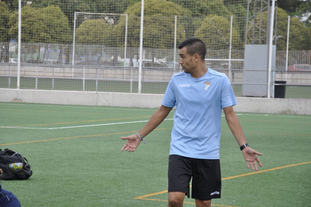 Israel durante el entrenamiento en La Granja