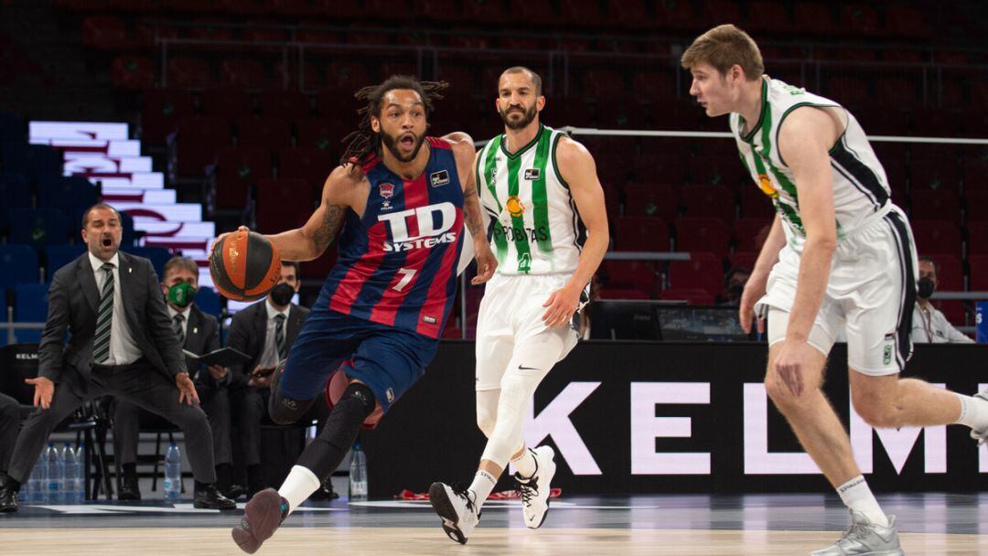 Pierria Henry, durante un partido contra el Joventut en su primera etapa como azulgrana.