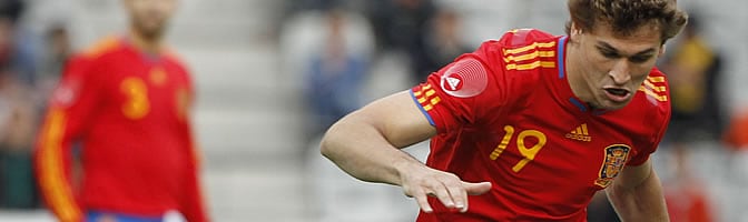 Fernando Llorente, durante un partido con la Selección