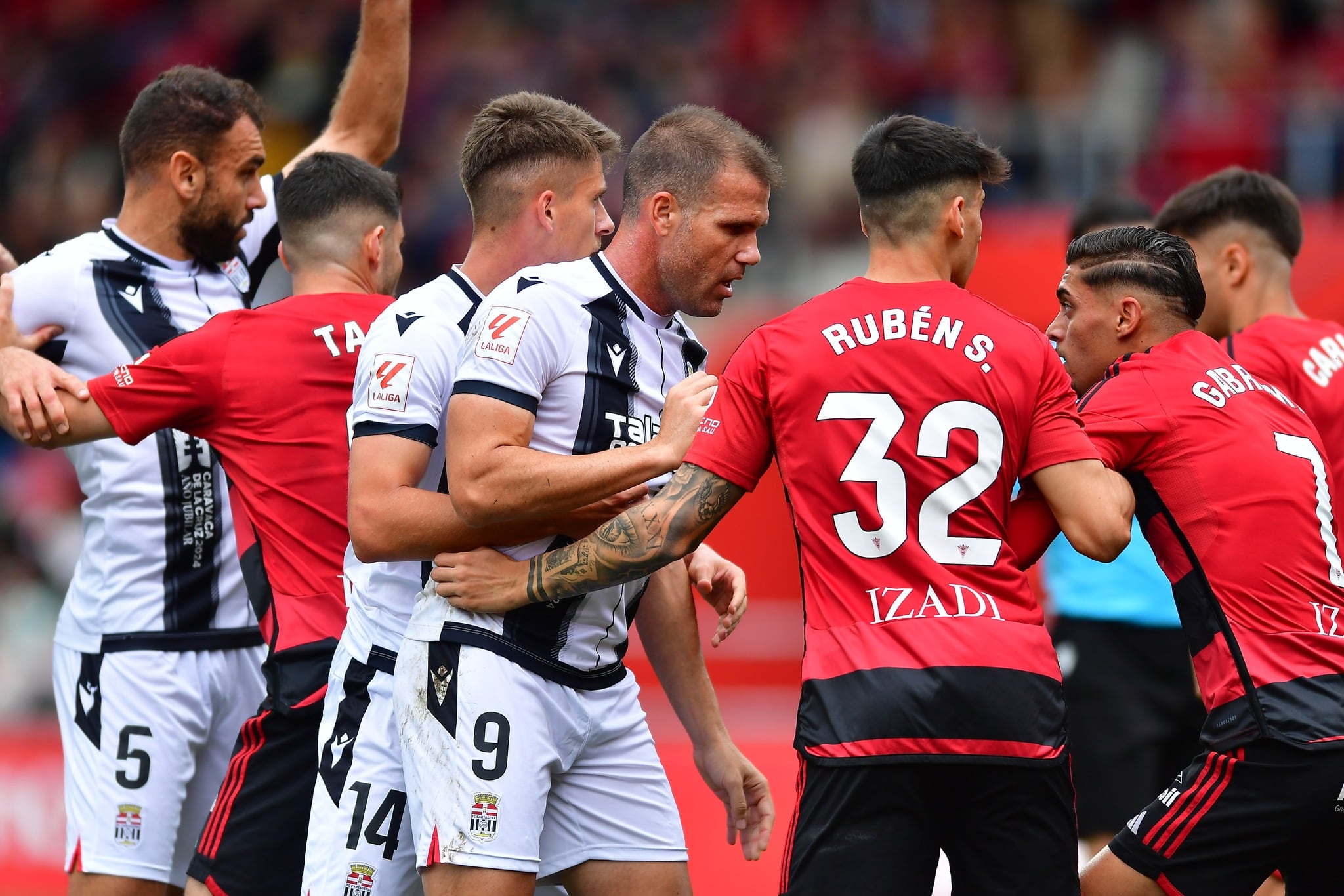 Ortuño durante el partido de la primera vuelta en Anduva