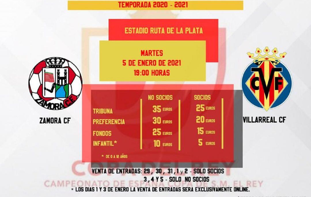 Precios de las entradas para el partido de Copa