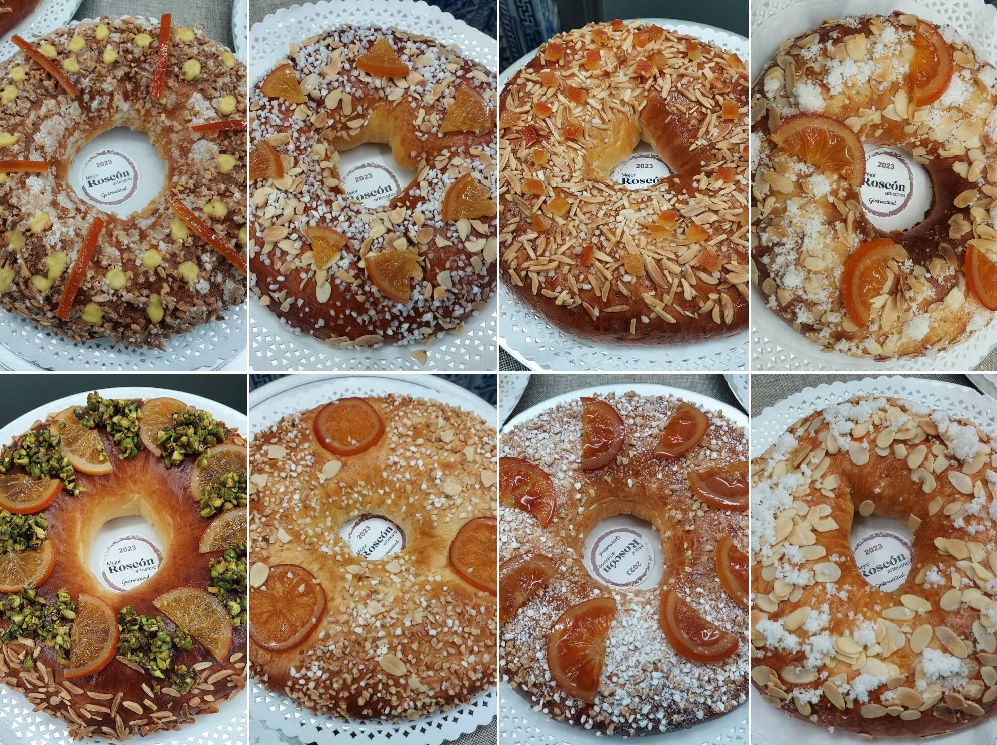 Ocho de los finalistas del V Campeonato Mejor Roscón Artesano de Madrid.