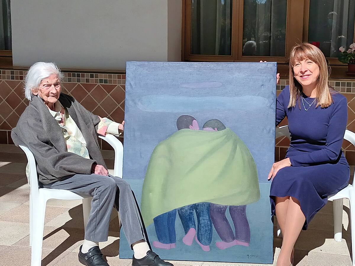 María Cruz Sarvisé dona a Sabiñánigo su obra “Protección”