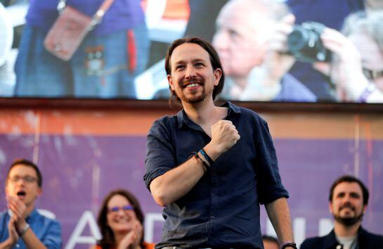 Podemos (We Can) leader Pablo Iglesias, now running under the coalition Unidos Podemos (Together We Can), arrives for the last campaign rally for Spain&#039;s upcoming general election in Madrid, Spain, June 24, 2016. REUTERS/Andrea Comas