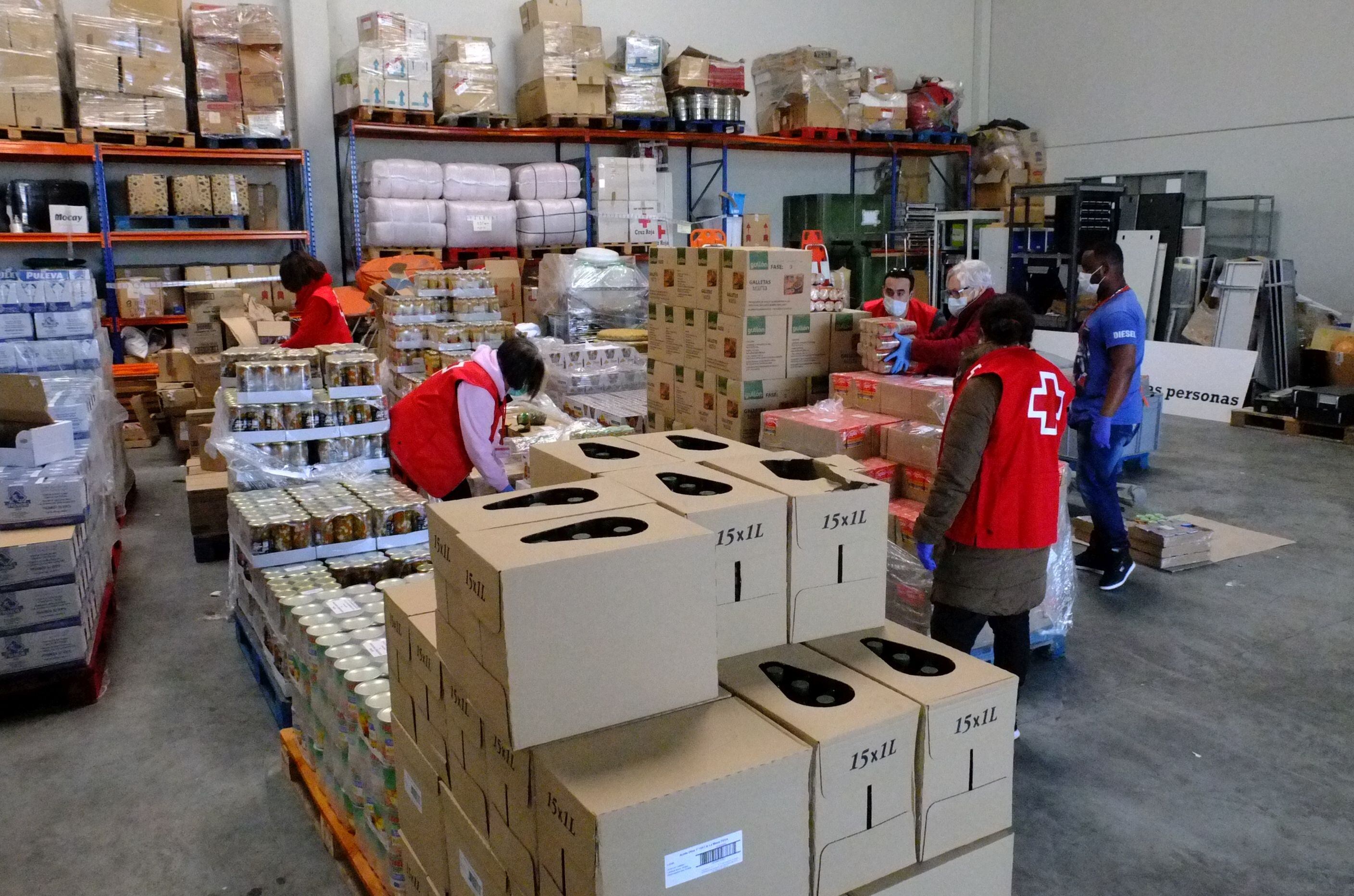 Almacés de alimentación de Cruz Roja Huesca