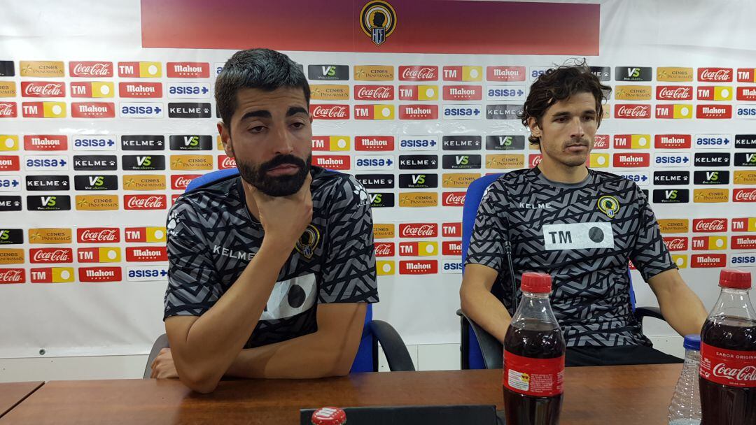 Carlos Martínez y Fran Miranda en la sala de prensa del Rico Pérez