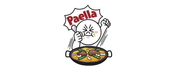 El &#039;sticker&#039; de la paella está disponible en Line