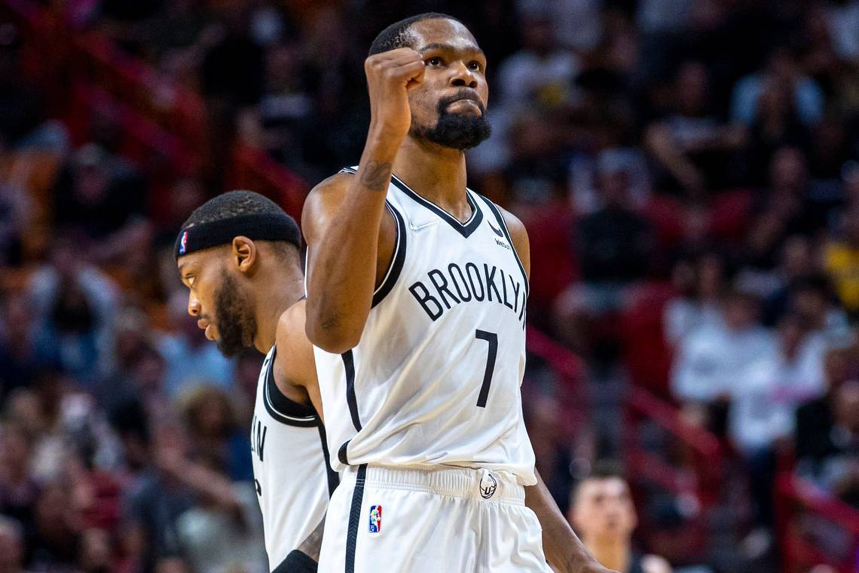 Kevin Durant, durante un partido contra Miami Heat.