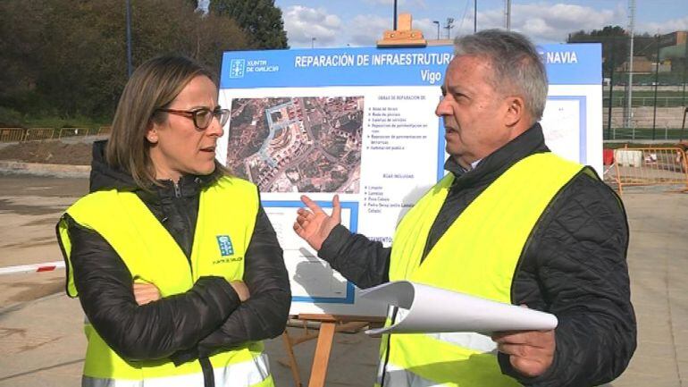 La Conselleira durante su visita a Navia