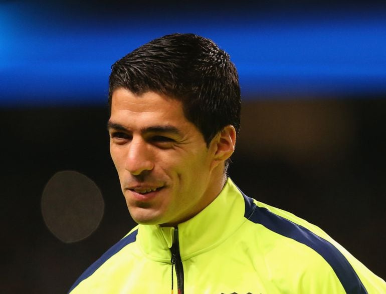 Luis Suárez, en el Etihad Stadium