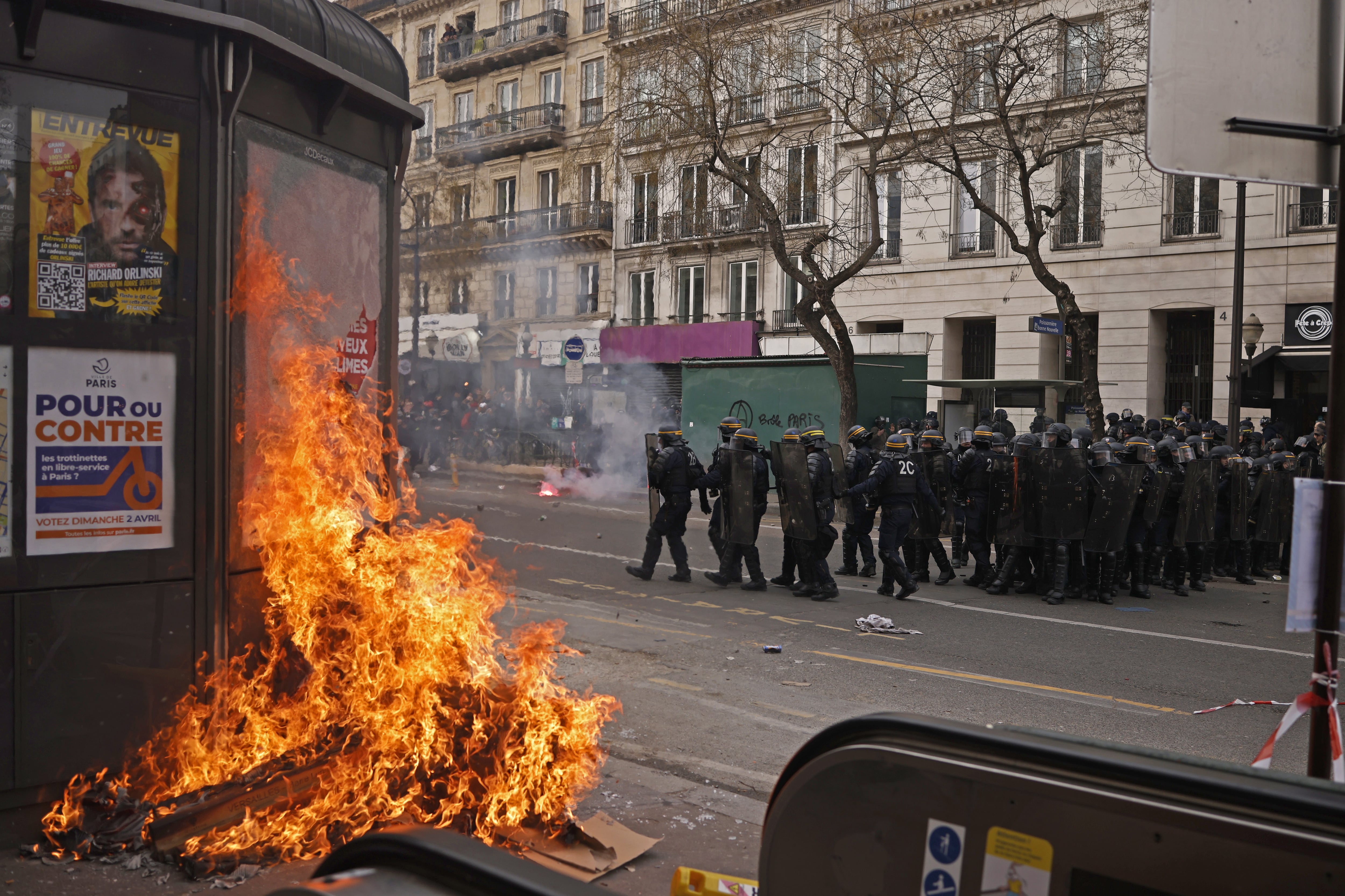 Imagen de las protestas que recorren París