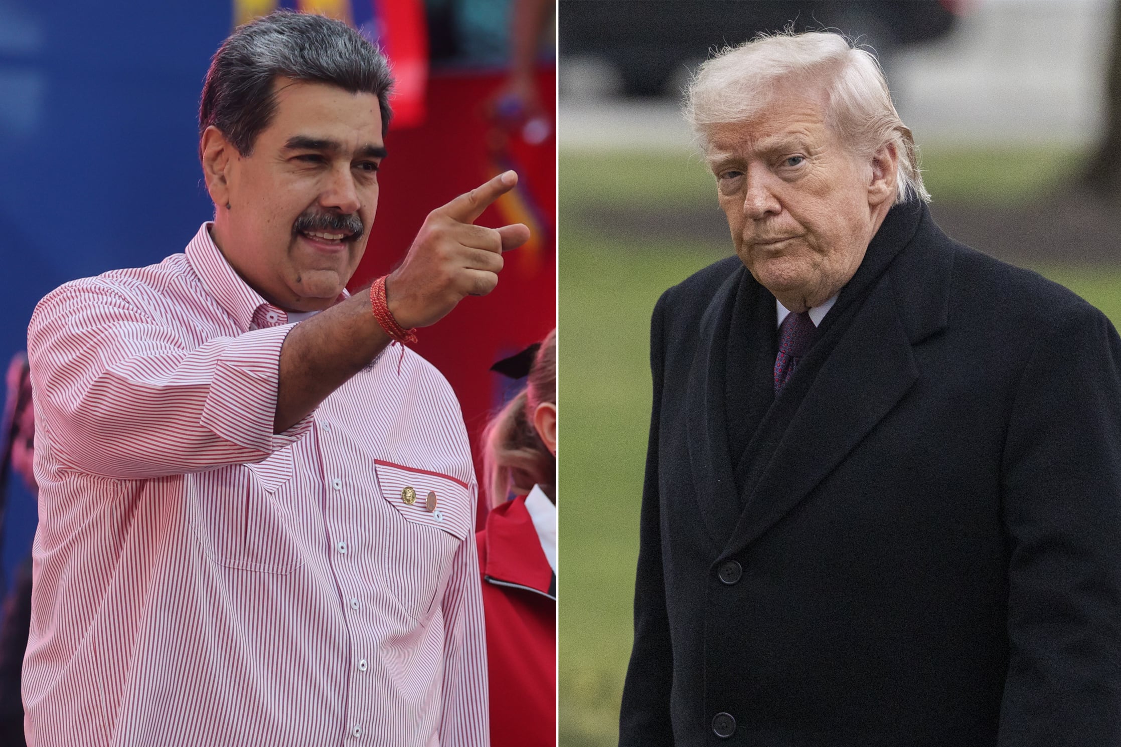 Combo de fotografías de archivo que muestra al presidente de Venezuela, Nicolás Maduro, y al presidente de Estados Unidos, Donald Trump