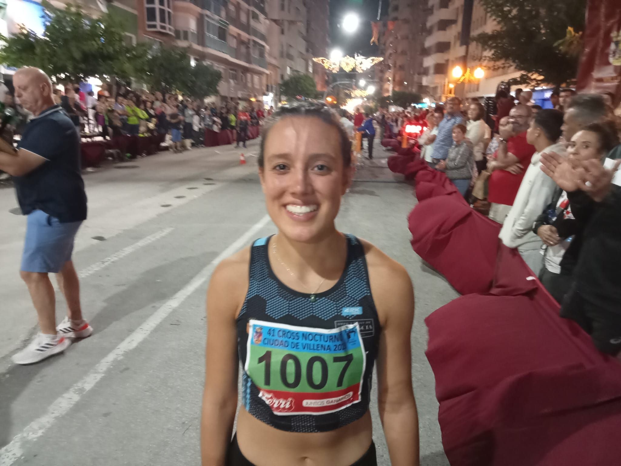 Laura Domene, en el Cross Nocturno de Villena