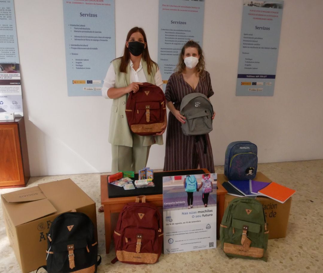 Presentación esta mañana de la campaña solidaria “Nas súas mochilas, o seu futuro”.