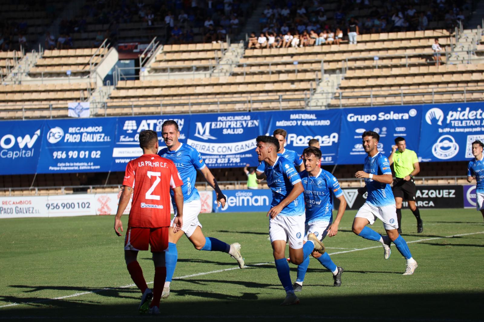 Imagen del partido del Xerez DFC ante La Palma