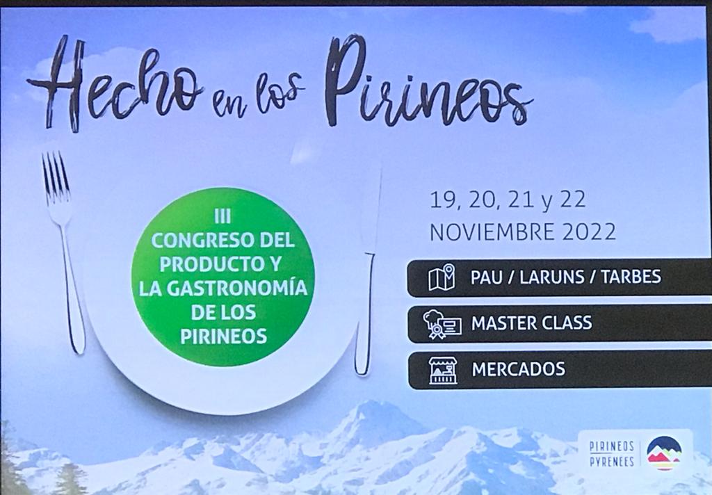 Cartel anunciador del Congreso de Gastronomía &quot;Hecho en los Pirineos&quot;