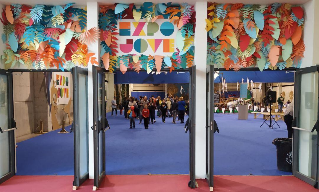 Acceso a uno de los pabellones de Feria Valencia en la edición de Expojove de 2019, la última que se celebró