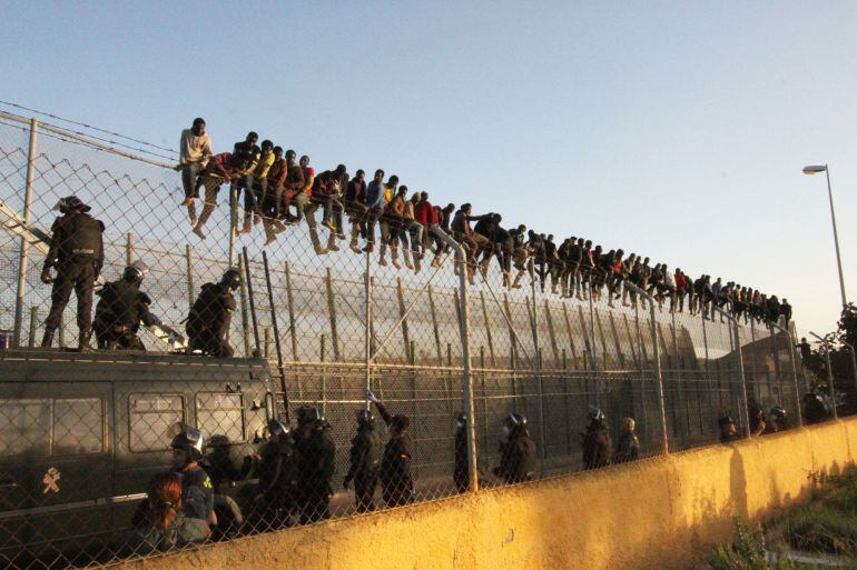 Intento de salto en Melilla.