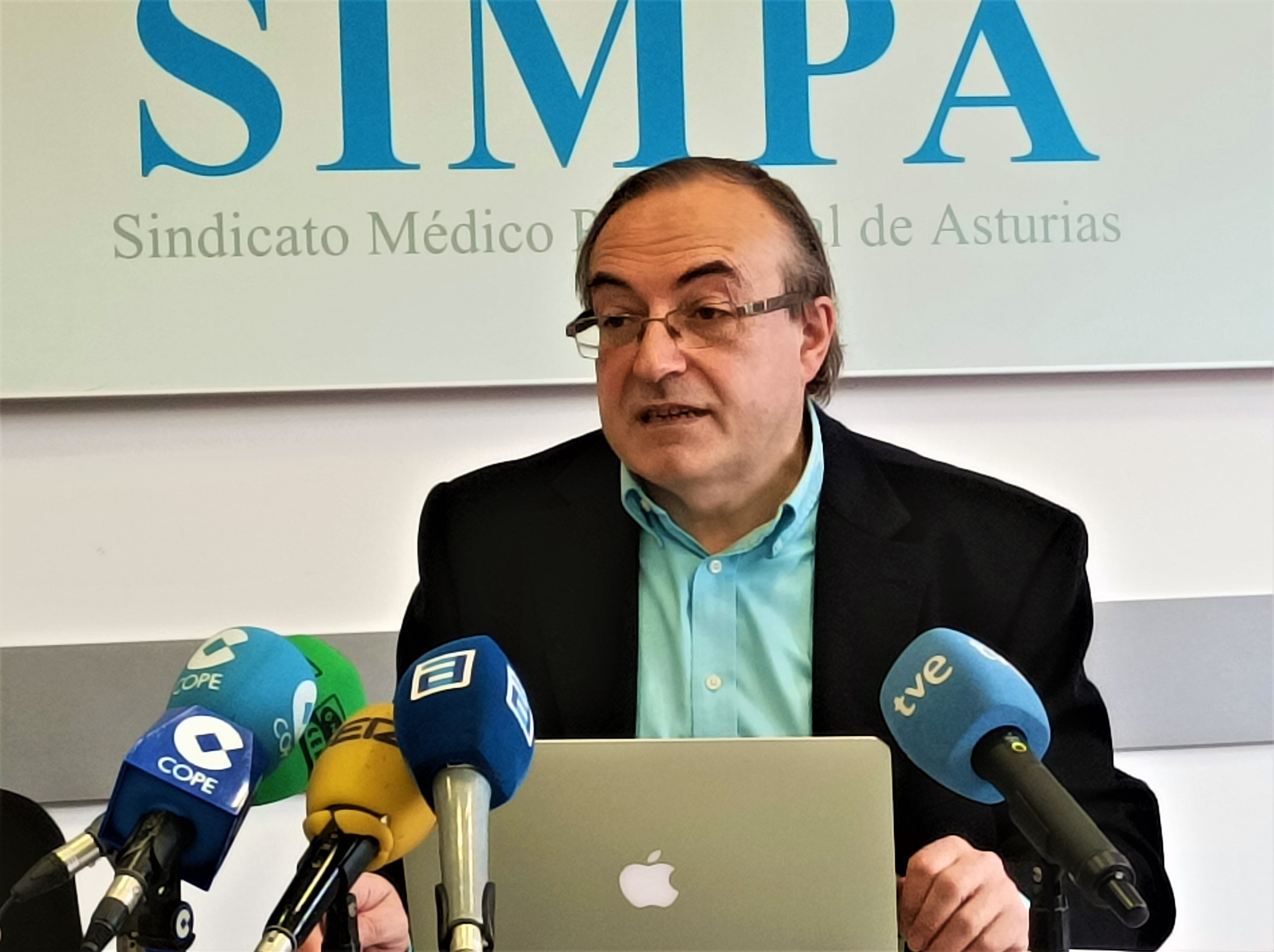 Luis Vidal, secretario general del Sindicato Médico Profesional de Asturias (SIMPA)