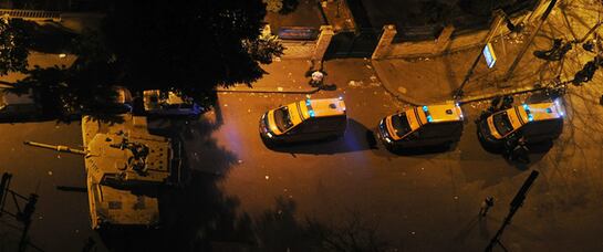 Las ambulancias se dirigen al centro de El Cairo