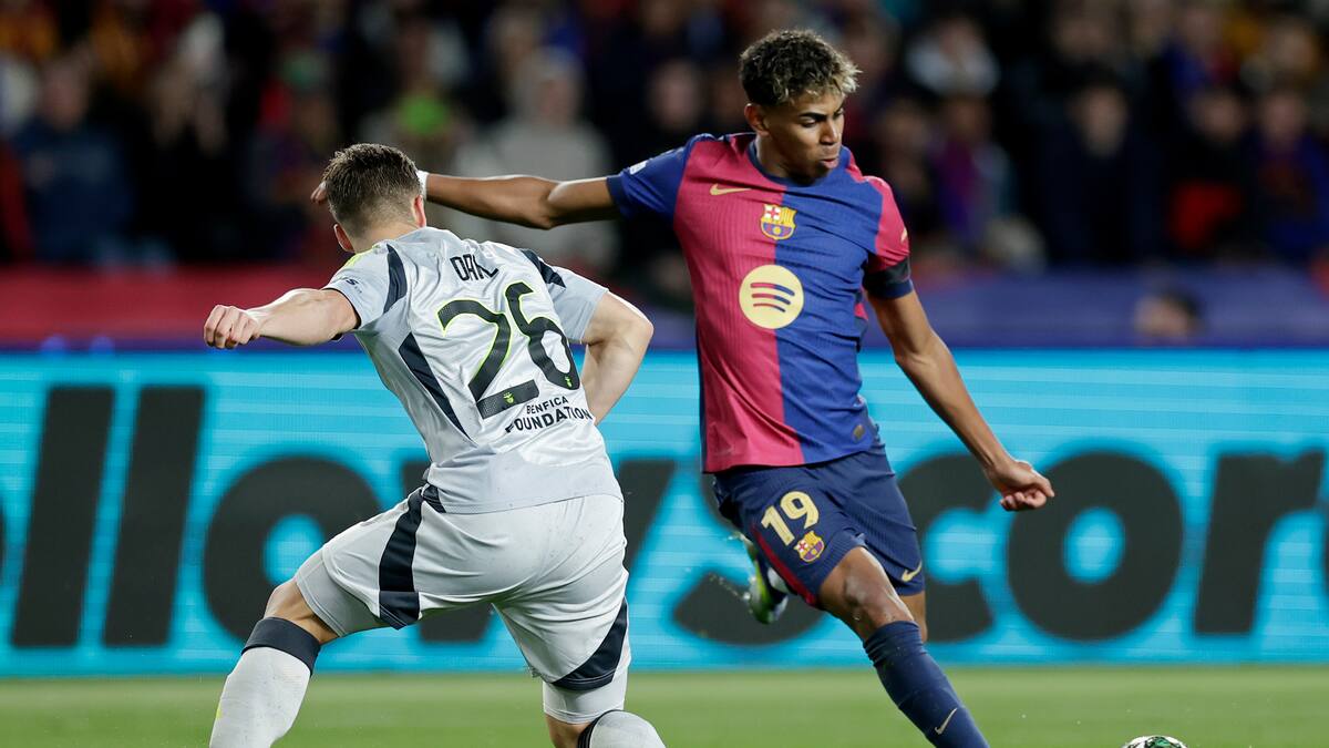 Lamine Yamal recuerda su gol más espectacular tras anotar contra el Benfica: "Está al nivel del de la Eurocopa contra Francia"
