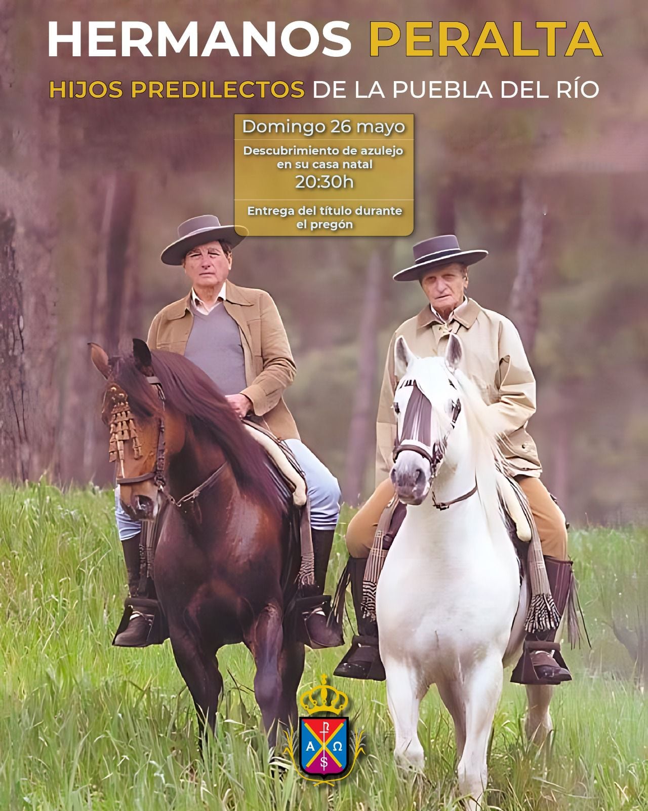 Cartel del homenaje a los hermanos Peralta en La Puebla del Río