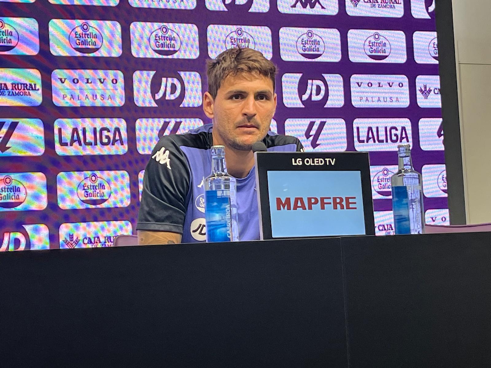 Juric en la sala de prensa de Zorrilla