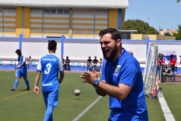 Alberto Vázquez durante un partido del Guada esta temporada