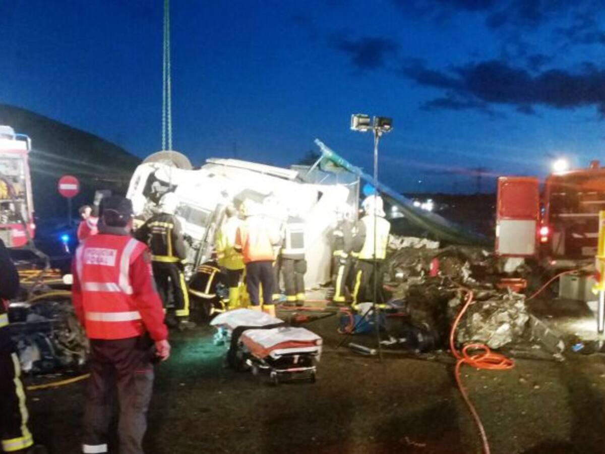 Fallece un camionero en un accidente en la AP-15 a la altura de Unzué