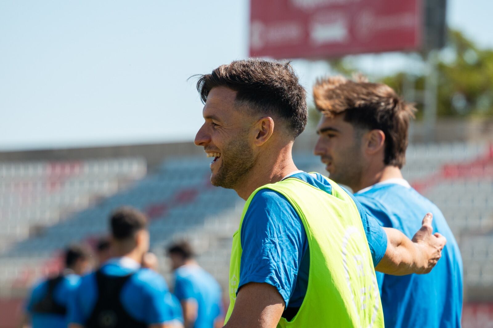 Iván junto a Manín en un entreno